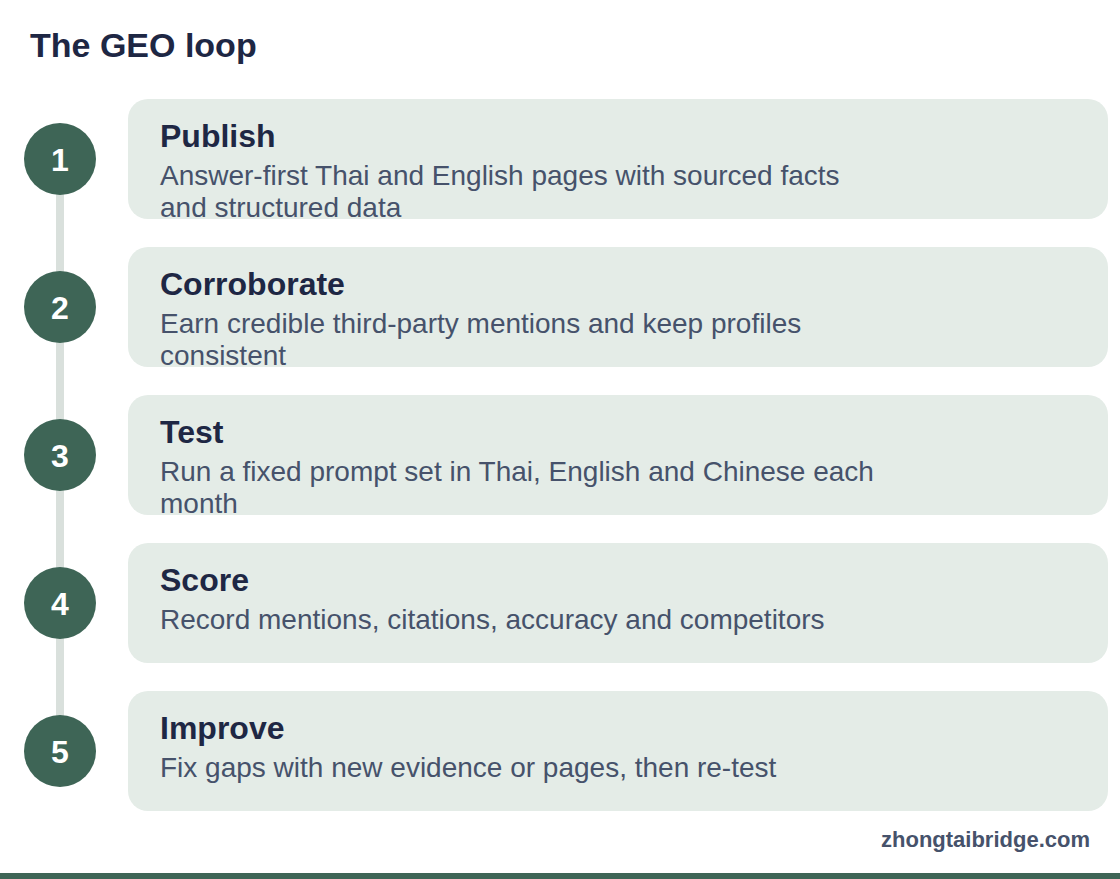 Process diagram: The GEO loop