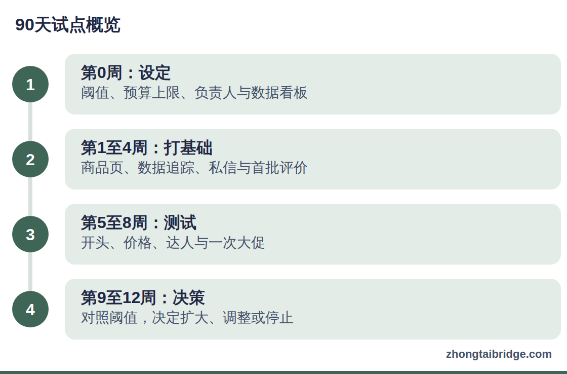 流程图：90天试点概览